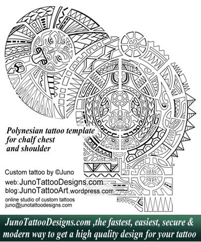 Polynesian tattoo shoulder template by juno tattoo designs
