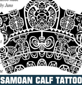 Samoan calf tattoo, polynesian calf tattoo, tribal tattoo, juno tattoo designs