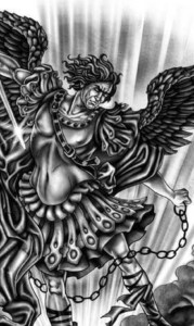 archangel tattoo, custom tattoo, tattoo designer sample