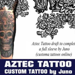 aztec tattoo draft by juno tattoo designs