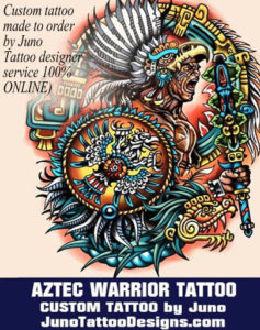aztec warrior tattoo, juno tattoo designs