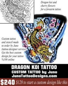 dragon koi tattoo, tattoo template, juno tattoo designs