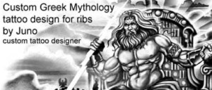 greek mythology tattoo - zeus tattoo - poseidon tattoo
