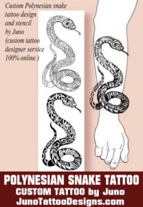polynesian snake tattoo template, juno tattoo designs