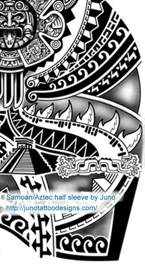 aztec calendar drawing tattoo