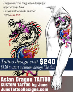 asian dragon tattoo, chinese tattoo, juno tattoo designs