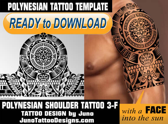 polynesian shoulder tattoo 3f template, juno tattoo designs