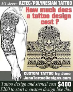 How much does a tattoo design cost, juno tattoo designs