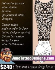 Polynesian tattoo, samoan tattoo, tiki tattoo, forearm tattoo, juno tattoo designs