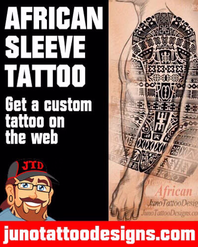 african tattoo male sleeve