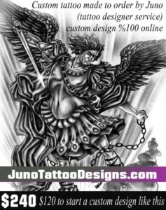 Saint Michael tattoo, archangel-tattoo, juno tattoo designs