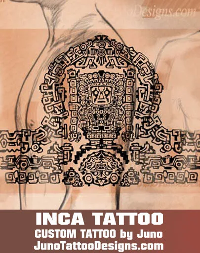 Custom Inca tattoo design