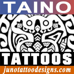 taino boricua and dominicana tattoos with coqui created by the tattoo artist Juno