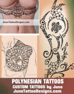 decorative polynesian tattoos, under boobs tattoos, chest tattoos