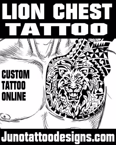 lion chest tattoo