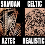 aztec tattoos, celtic tattoos, polynesian tattoos, realistic tattoos