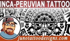 Tattoo of Aztec, Mayan, Inca