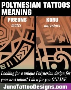 polynesian tattoo meaning, koru meaning, polynesian symbols pigeons tattoo meaning