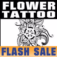 flower tattoo flash sale