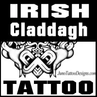 link to the irish claddagh tattoo flash onsale