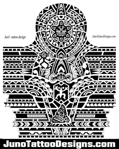 custom taino tattoo design for sleeve