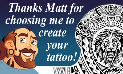 thanks for choosing me to create your tattoo