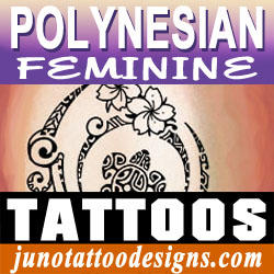 polynesian feminine girly tattoos by Juno professional tattoo designer