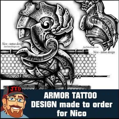 armor tattoo design