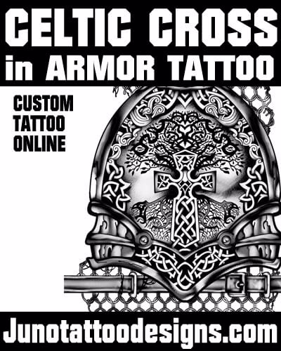 celtic cross armor tattoo