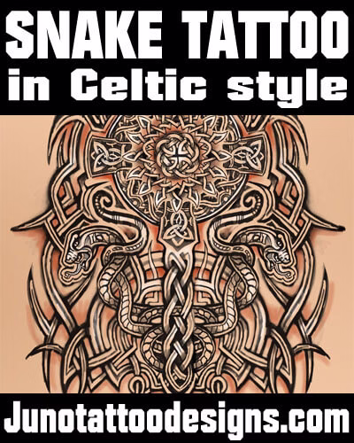 snake tattoo design in celtic style