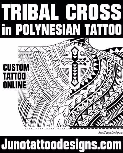tribal tattoo with cross