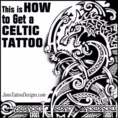 celtic dragon tattoo design sample