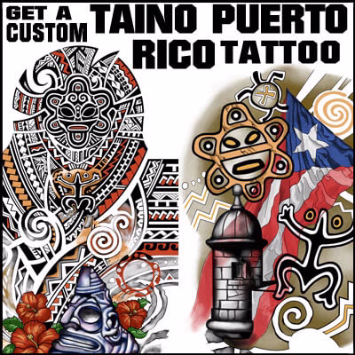 taino boricua puerto rico tattoo design sample