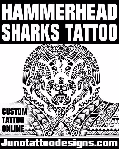 hammerhead sharks in a Samoan tattoo