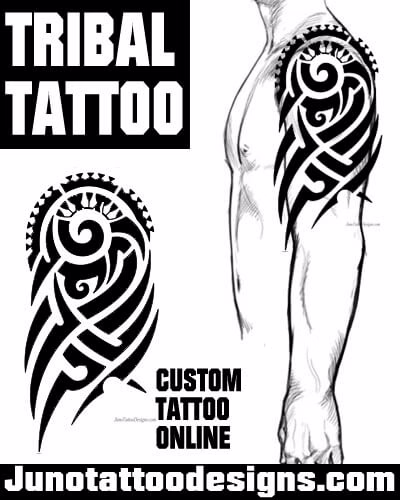 tribal sleeve tattoo design