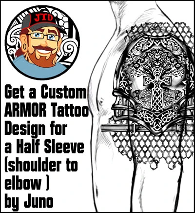 armor tattoo design by Junotattoodesigns.com