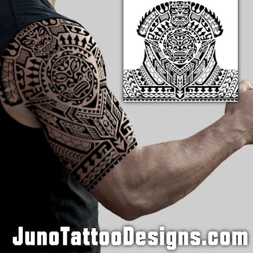 Polynesian male tattoo