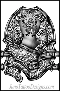 armor shoulder tattoo