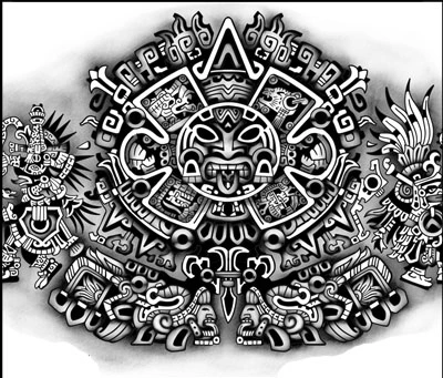 aztec calendar tattoo