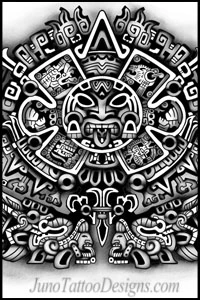 aztec calendar tattoo