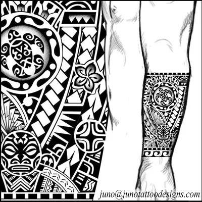 polynesian turtle tattoo for male forearm 