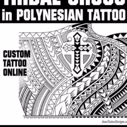 tribal tattoo with cross