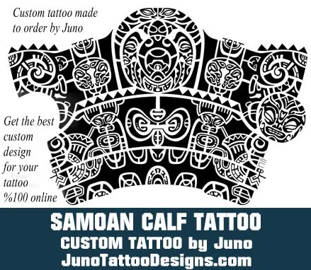 Samoan calf tattoo, polynesian calf tattoo, tribal tattoo, juno tattoo designs