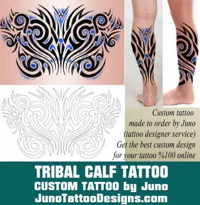 calf tattoo design