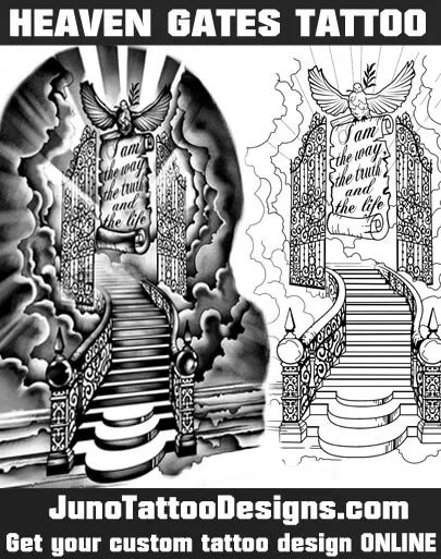 heaven-gates-tattoo-stencil
