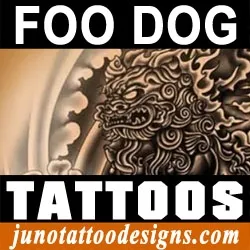 fu dog tattoo by Juno tattoo designer