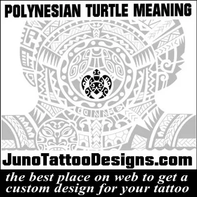 Polynesian tattoo design with turtle and meaning