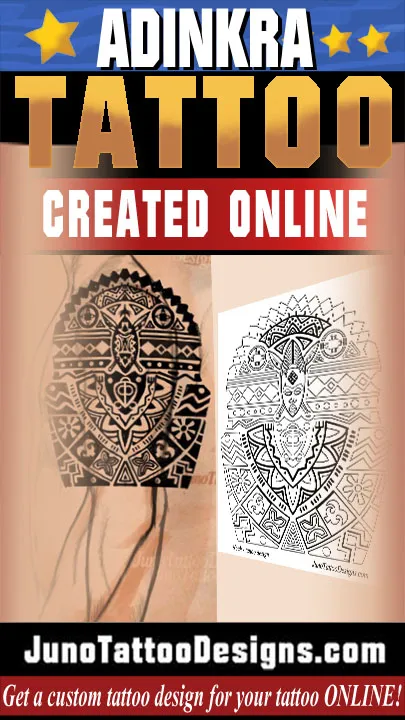 african shoulder tattoo design and stencil