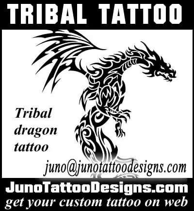 tribal dragon tattoo