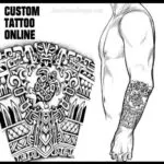 aztec polynesian tattoo for forearm created by Juno tattoo designer